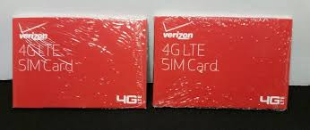 Verizon does not give out sim cards unless you have a dual technology phone. Lot Of 2 New Sealed Verizon 4g Lte Dfill 3ff Micro Sim Card Verizon 4g Lte Cards Lte