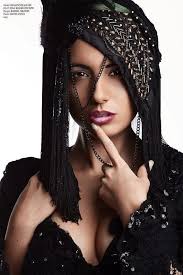 MADE TO ORDER Luscious Vampire Burning Man Black Geisha Fantasy Gaga  Costume Headdress Furry Headpiece Wig Cosplay Steampunk