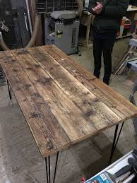 Reclaimed Scaffold Board Table Dining Table Rustic Kitchen Table Decor Diy Dining Table