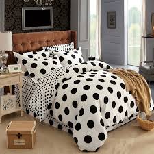 Black And White All Polka Dot Design Traditional And Fashion Simply Chic Reversible 100 Brushed Cotton Full Q Black White Bedding White Bed Set Black Bed Set