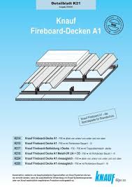 Knauf gips kg is a manufacturer of systems for drywall and floor, plaster and facade. Knauf Fireboard Decken A1 K21