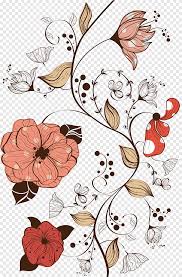 Unlike flower wall decals and flower wallpaper, stencil patterns such as rose stencils will give you the freedom to use any wall paint color. Floral Design Flower Drawing Hand Painted Floral Decorative Borders Flower Arranging White Png Pngegg