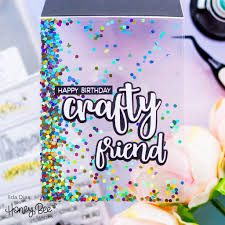 You can use them as an entire card base or for this floating element card technique. I Love Doing All Things Crafty Acetate