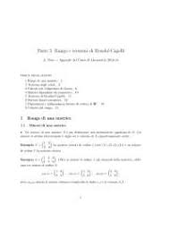 Il sistema lineare ha soluzioni se e soltanto se . Parte 3 Rango E Teorema Di Rouche Capelli Docsity