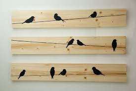 Birds On A Wire Wall Art Wooden Wall Decor Birds On A Wire 3 Piece Set Rustic Wall Art Bird Houses Ideas Diy Wooden Wall Decor