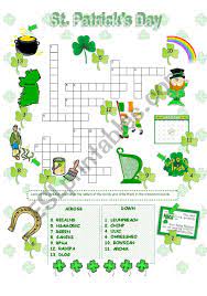 This interactive crossword puzzle requires javascript and a reasonably recent web browser, such as internet explorer 5.5 or later, netscape 7, mozilla firefox, or safari. St Patrick S Day Crossword Esl Worksheet By Anna P