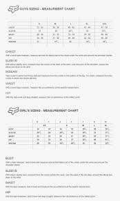 Sizing Charts