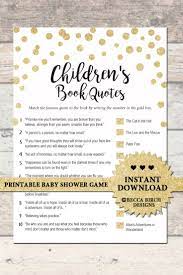 Children S Book Trivia Game Printable Baby Shower Game Virtual Baby Shower Games Zoom Baby Shower Gender Neutral Baby Shower Printable Baby Shower Games Baby Shower Printables Baby Shower Games