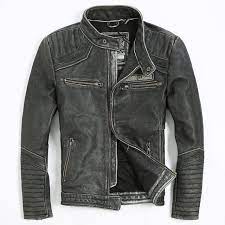 Bordado Craneo Chaqueta De La Motocicleta Chaqueta De Cuero Genuino De Los Hombres De La Chaqueta Chaqueta De Cuero Chaqueta De Cuero Hombre Chaquetas