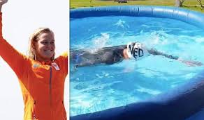 At the odaiba marine park, the race was long led by ashley twichell. Olympic Champion Sharon Van Rouwendaal Maintains Training In A Paddling Pool Other Sport Express Co Uk
