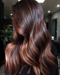 Her dark brown hair with caramel highlights is given a fresh update with the addition of blonder pieces at this look injects some life into dark chocolate brown curls, thanks to the touch of caramel blonde. 50 Dark Brown Hair With Highlights Ideas For 2020 Hair Adviser