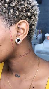 For More Follow Me Saadaae Face Tattoos For Women Face Tattoos Neck Tattoos Women