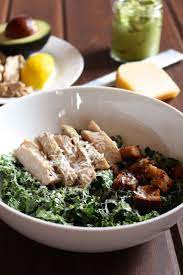 Chicken Kale Avocado Caesar Salad Recipe Chicken Kale Clean Eating Salads Avocado Recipes