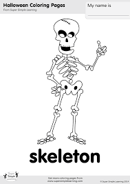 Color pictures, email pictures, and more with these halloween coloring pages. Skeleton Coloring Page Super Simple