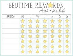 Bedtime Reward Chart For Kids Sticker Rewards Chart For Kids