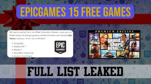 Epic's move is similar to last year's promotion, where players will be. Epicgames 15 Free Games Full List Leaked Hindi Will Gta 5 Come For Free On Epicgames Youtube