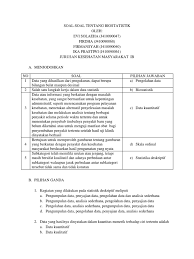 Soal mid/uts sosiologi kelas 12 yang sedang anda baca, berisikan 95. Contoh Soal Biostatistik Kesehatan Dikdasmen