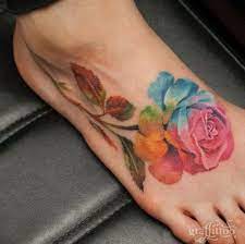 Since this body area isn't particularly fleshy and there are a lot of active nerve endings, it is not very friendly with needles and vibrations. 50 Pretty Flower Tattoo Ideas For Creative Juice Rainbow Tattoos Pretty Flower Tattoos Foot Tattoos
