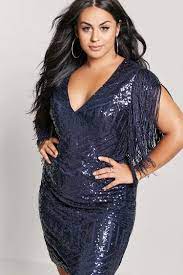 Plus Size Sequin Fringe Dress Forever21 Plus Size Cocktail Dresses Blue Sequin Dress Trendy Plus Size Fashion