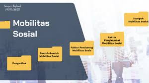 Mobilitas vertikal adalah perpindahan status sosial yang dialami oleh individu atau sekelompok orang pada lapisan sosial yang berbeda. Mobilitas Sosial By Sanyar Nafisah