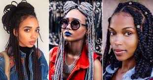 Quel style de coiffure adopter lorsqu'on a un visage rond ? Les Box Braids En 20 Styles Canon Cosmopolitan Fr