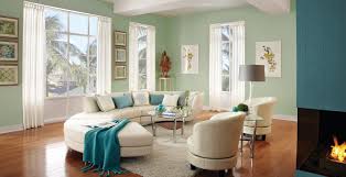 Mar 16, 2020 · in this living room designed by heidi caillier, the jute rug, wood finishes, and brass accents are reflected by the paint color while the cool marble veins and blue pops contrast with it nicely. Green Living Room Ideas And Inspirational Paint Colors Behr