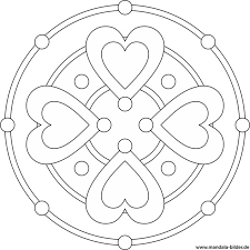 Herz vorlage zum ausdrucken pdf kribbelbunt. Gratis Mandala Mit Herzen Herzform