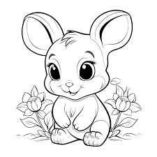 Free Cute Bunny Coloring Page (Printable PDF) | DaVinci in You – Davinci in  You