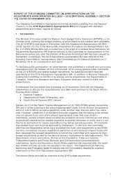 This followed the adoption of the report of senate committee on appropriations at plenary. 2