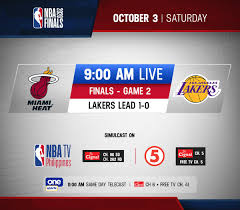 Cnn philippines is honored to have been tapped by the nba to air to complete the weekend combo, the game between milwaukee bucks and indiana pacers will also be televised on november 17 at 8 a.m. Cignal Tv On Twitter Nba Finals Schedule For October 3 Lakers Vs Heat Nba Finals Game 2 9am Live Simulcast On Nba Tv Philippines And Tv5 Staysafestayawesome Liveawesome Wholenewgame Nbafinals