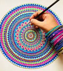 These tools can be shipped everywhere! This Mandala I Made Using Goauche Paints Fineliners And Dotting Tools Mandalas