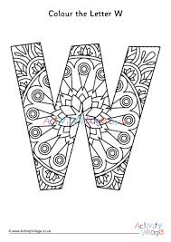 See more ideas about letter w, coloring pages, coloring pages for kids. Letter W Mandala Colouring Page