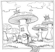 Colour online mushroom house colouring page using our colouring palette and download your coloured page by clicking save image. Mushroom House Coloring Pages