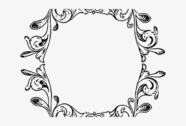 A black and white flower border png : Fancy Border Cliparts Black And White Floral Frame Png Png Image Transparent Png Free Download On Seekpng