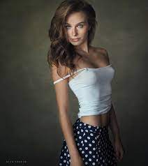Wallpaper Sean Archer Brunette Portrait Display Women White Tops No Bra Simple Background Model Skirt Belly Tank Top Blue Eyes Looking At Viewer Nipples Through Clothing 1695x1900 Grinch843 1596859 Hd Wallpapers Wallhere