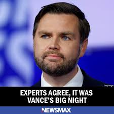 No sooner had JD Vance and Tim Walz shaken hands after concluding the lone  vice presidential debate of the year Tuesday night than the verdict from  Newsmax's panel of political scientists came