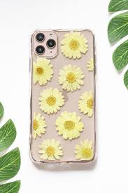 Chartreuse Pressed Flower Iphone Bumper Case Iphone 11 Pro Max Iphone Bumper Case Iphone Bumper Clear Iphone Case Diy