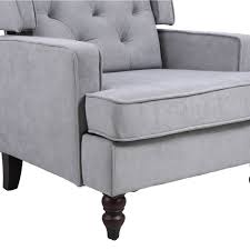 Ergonomically designed high backrest & wide armrest ensure comfortable sitting posture. Coolmore Linen Upholstered Rocking Chair With High Backrest Light Grey