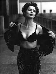 Black denim high rise stretch denim moulds to body figure distressed detail raw hem feature shani is a size s & wears an s. Fifties Vogue It Isabella Rossellini Women Model