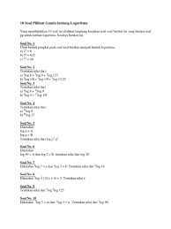 Contoh soal tentang adjective dan kunci jawaban. Contoh Soal Logaritma Kelas 10 Pilihan Ganda Kumpulan Soal Pelajaran 7