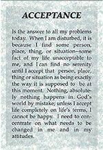 Alcoholics Anonymous Pg 417 Acceptance Wallet Card Recoveryshop Verses For Cards Psychology Facts Anonymous Quotes