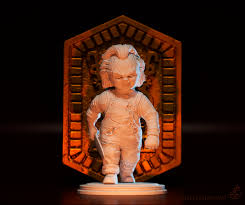 Do You Get Scared Easily Get This 3d Printable Model Of Chucky Medallion And Print Your Own Chucky Get It Here 3d Printable Models Halloween 3d 3d Printing