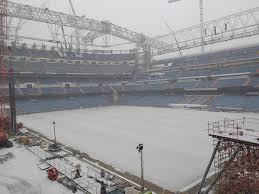 The real madrid stadium is more commonly known by the name of its founder, santiago bernabeu, and is used to host real madrid´s 1st team matches and the occasional concert. Real Madrid La Ligain Pictures Snow Falls At The Bernabeu This Thursday Was A Very Snowy Day In Madrid And Marca English