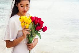 See more ideas about wedding bouquets, wedding, bouquet. Beautiful Bride Holding A Round Bouquet Of Flowers At Wedding Stock Photo Picture And Royalty Free Image Image 94032100