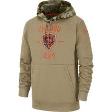 Chicago Bears 2019 Salute To Service Sideline Therma Pullover Hoodie Salutetoservice Support Your Chicago Bears Chicago Bears Clothes Hoodies Pullover Hoodie
