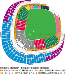 東京ドーム座席図 東京ドーム 野球場 読売ジャイアンツ