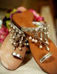 Indian Wedding Footwear For Beach Wedding Beach Wedding Shoes Bridal Flat Sandals Wedding Sandals