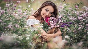 Looking for the best wallpapers? Wallpaper Women Model Sergey Shatskov Flowers Smiling Nature Plants 500px 1920x1080 Wallpapermaniac 1175541 Hd Wallpapers Wallhere