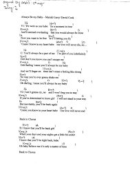 Providing Accurate Chords Always Be My Baby Mariah Carey David Cook