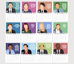 2020 Calendar Of The Office Characters 2020 Planner Stocking Etsy The Office Characters Office Tv Office Quotes Funny